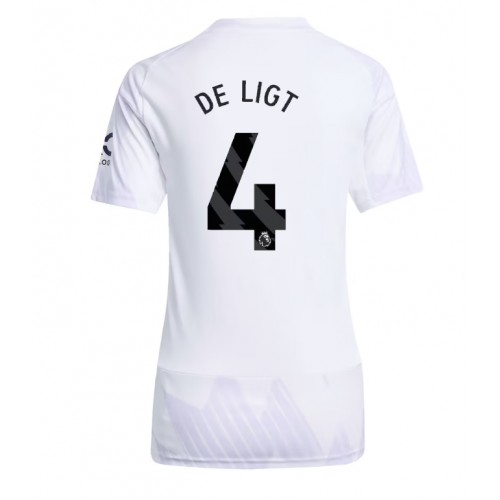 Stroje piłkarskie Manchester United Matthijs de Ligt #4 Koszulka Wyjazdowej dla damskie 2025-26 Krótki Rękaw